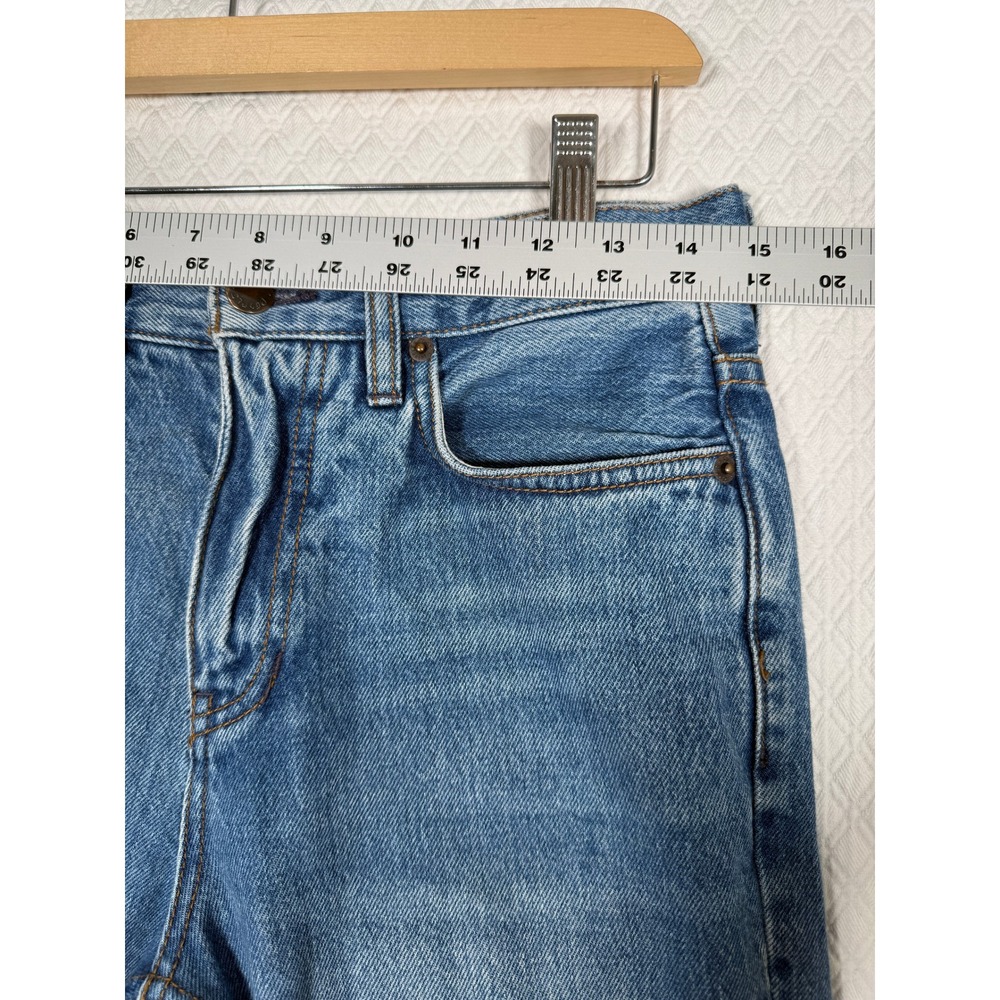 Free People Straight Leg Jeans Blue Med Wash Raw Released Hem W-26 Fit W-28x25 - Picture 4 of 8
